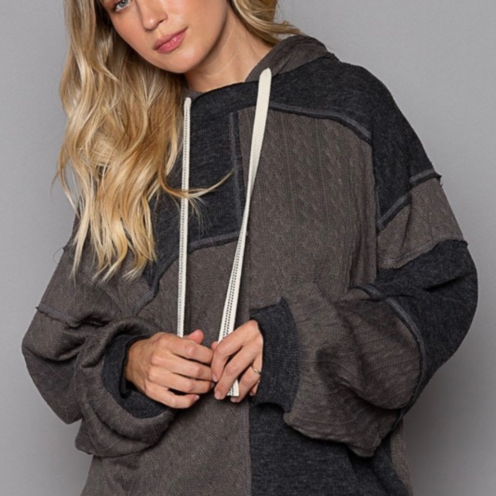 POL GRAY BLACK HOODIE